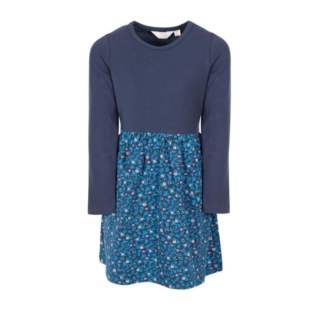 Trespass Girls Floral Cotton Blend Dress / Navy